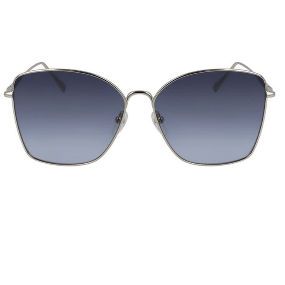 Longchamp Roseau Gradient Square Sunglasses in Gold/Smoke - Picture 6 of 8